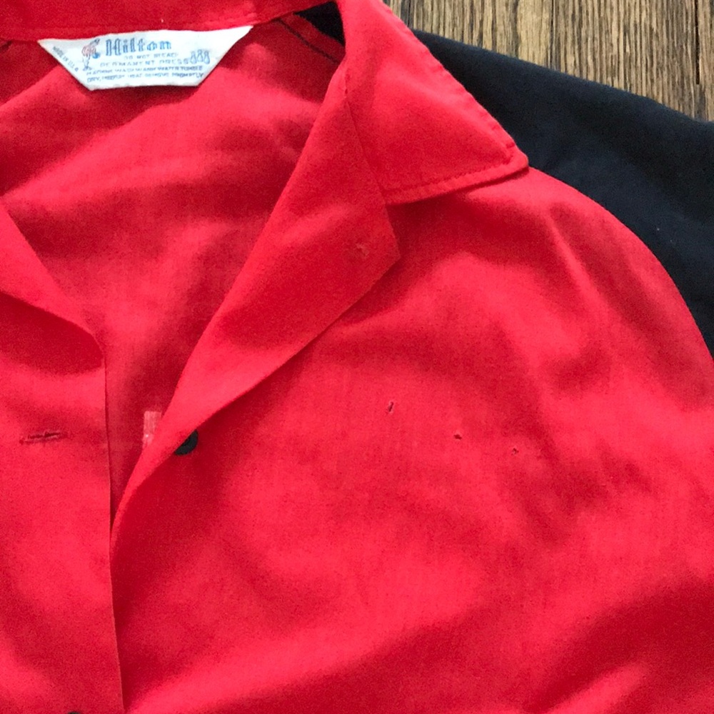 Red vintage bowling shirt - Picture 3 of 3